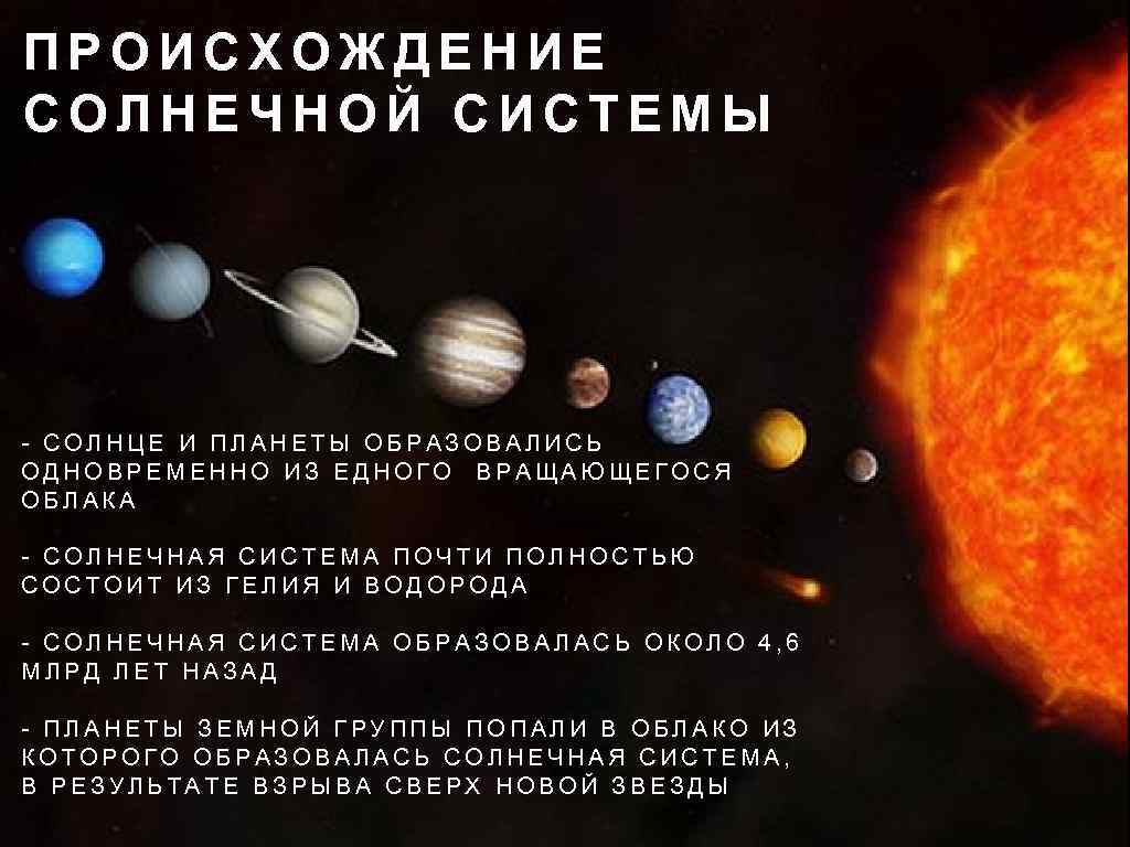 Солнце возникло в результате. Этапы формирования солнечной системы. Формирование планет солнечной системы. Происхождение солнечной системы конспект. История возникновения солнечной системы.