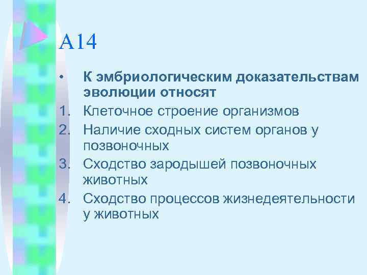 К доказательствам эволюции относят