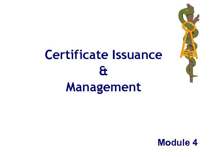 Certificate Issuance & Management Module 4 