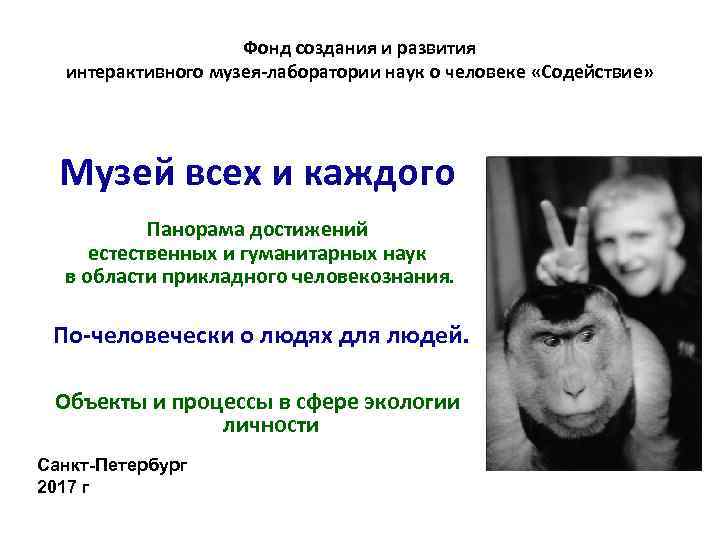 Фонд создания и развития интерактивного музея-лаборатории наук о человеке «Содействие» Музей всех и каждого