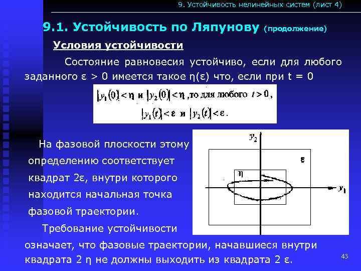 Условия устойчивости проекта