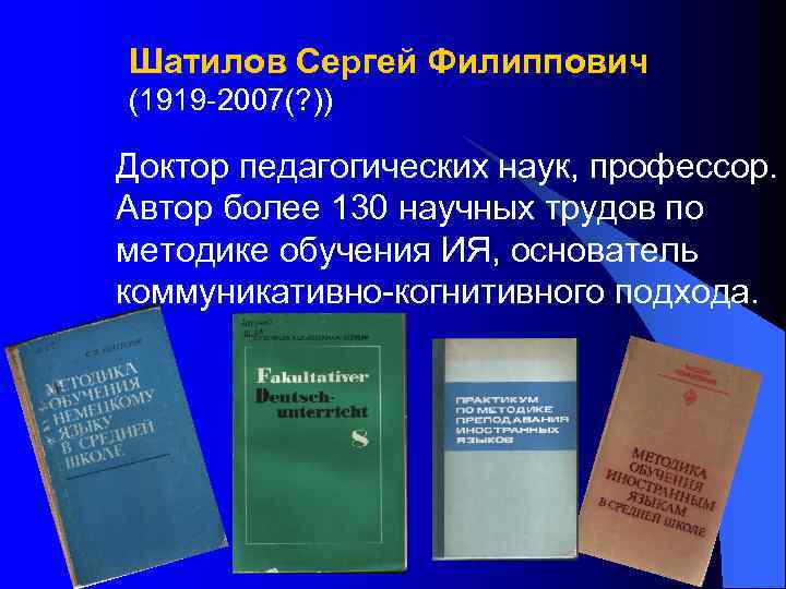 Шатилов сергей филиппович презентация