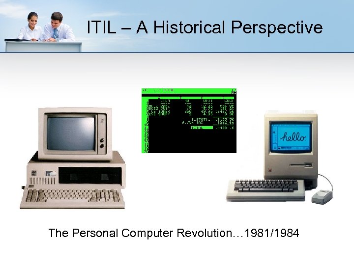 ITIL – A Historical Perspective The Personal Computer Revolution… 1981/1984 