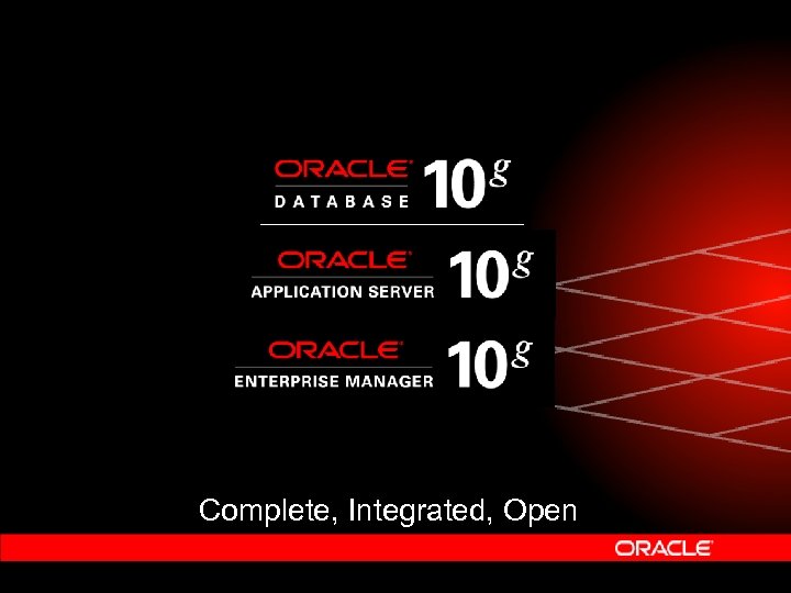 Complete, Integrated, Open 