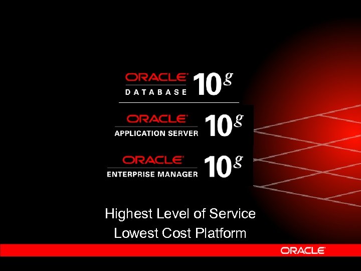 Highest Level of Service Lowest Cost Platform 