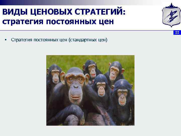 ВИДЫ ЦЕНОВЫХ СТРАТЕГИЙ: стратегия постоянных цен 22 § Стратегия постоянных цен (стандартных цен) 