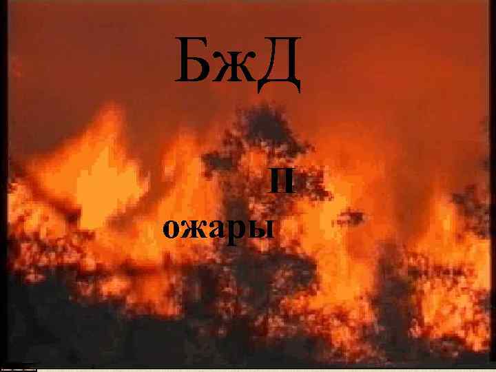 Бж. Д П ожары 