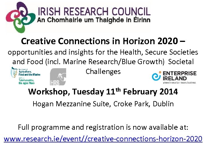 Creative Connections in Horizon 2020 – opportunities and insights for the Health, Secure Societies