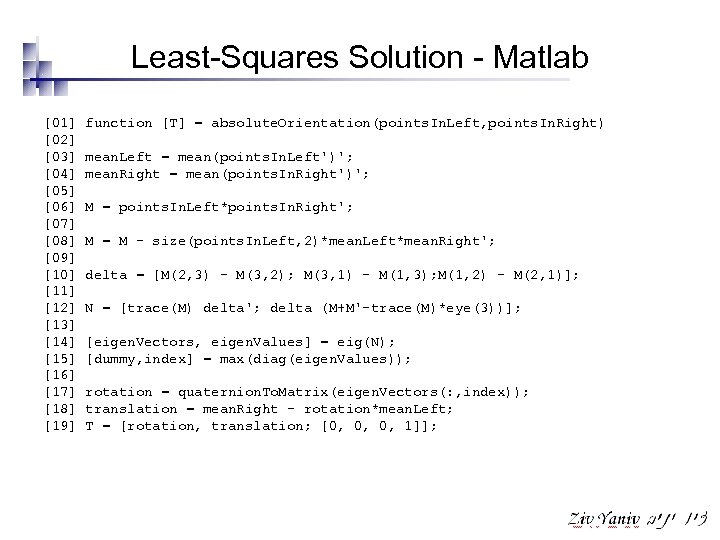 Least-Squares Solution - Matlab [01] [02] [03] [04] [05] [06] [07] [08] [09] [10]
