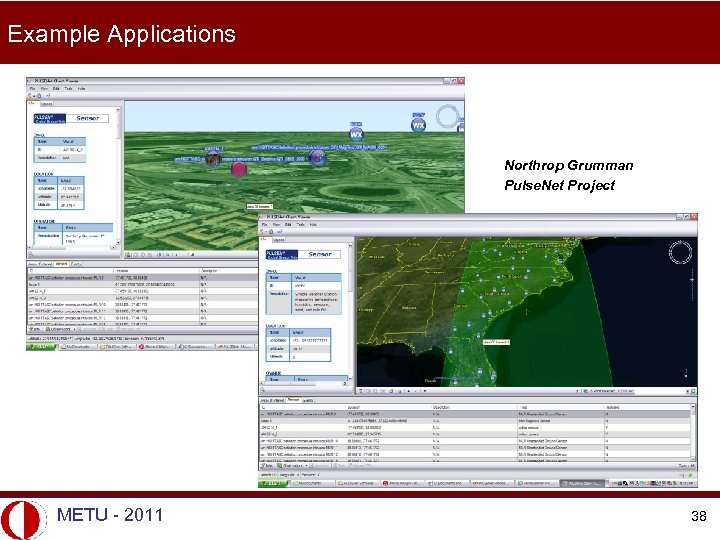 Example Applications Northrop Grumman Pulse. Net Project METU - 2011 38 