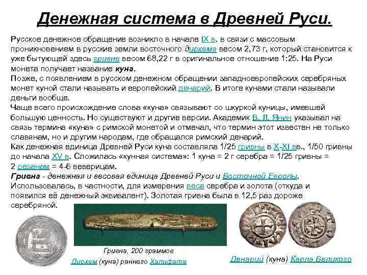 Проект история русских денег