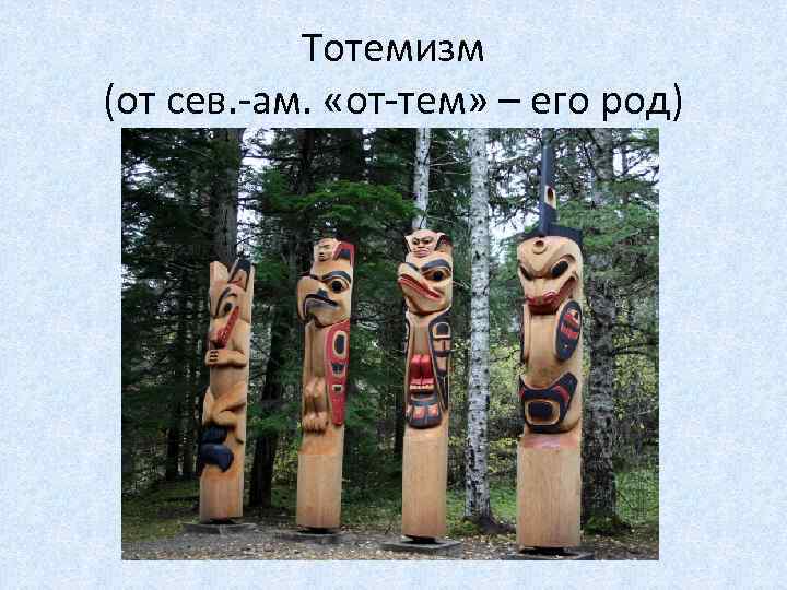 Тотемизм (от сев. -ам. «от-тем» – его род) 