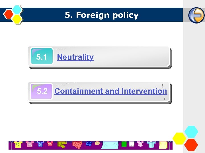 5. Foreign policy 5. 1 Neutrality 5. 2 Containment and Intervention 