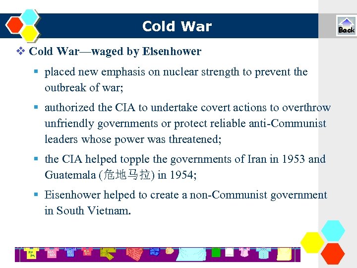Cold War Cold War—waged by Eisenhower placed new emphasis on nuclear strength to prevent