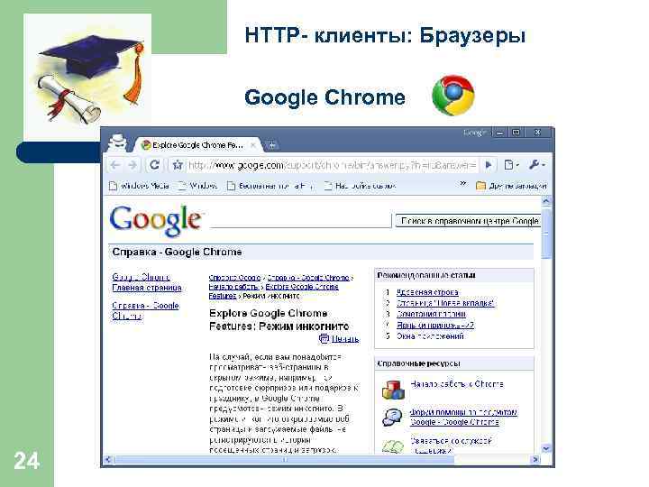 HTTP- клиенты: Браузеры Google Chrome 24 