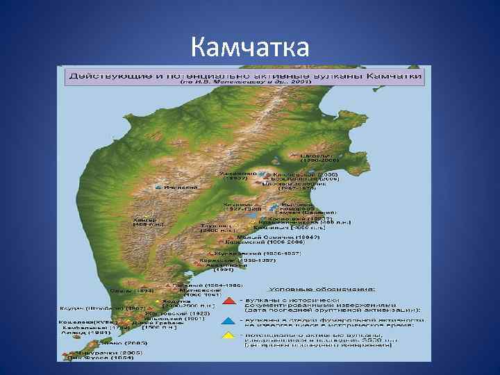 Острова на камчатке название карта