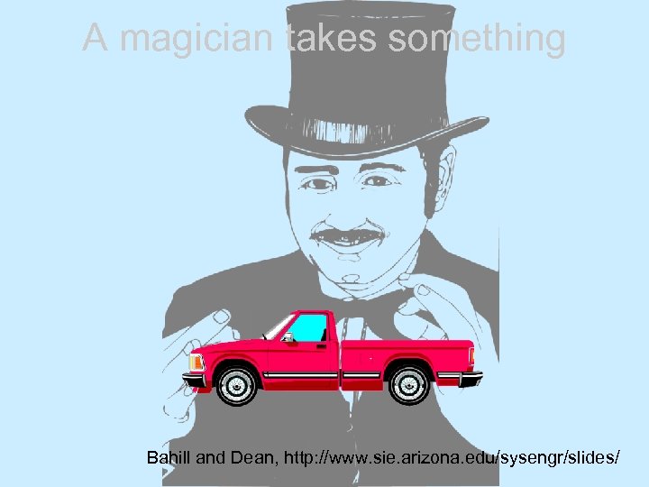 A magician takes something Bahill and Dean, http: //www. sie. arizona. edu/sysengr/slides/ 