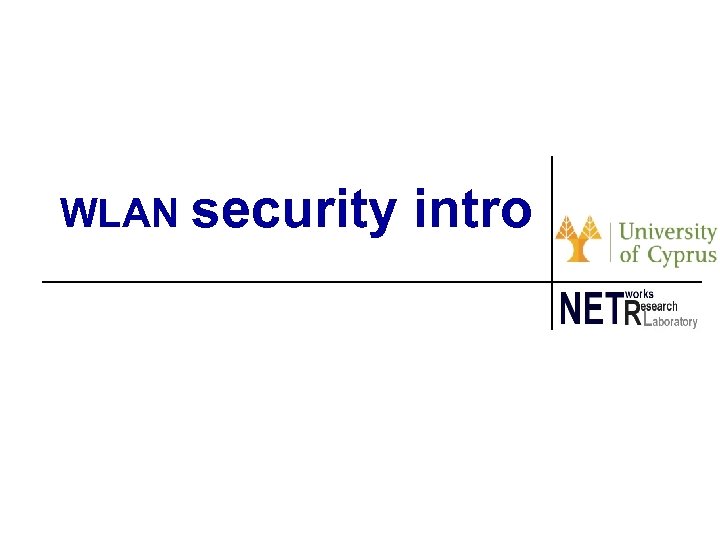 WLAN security intro 158 