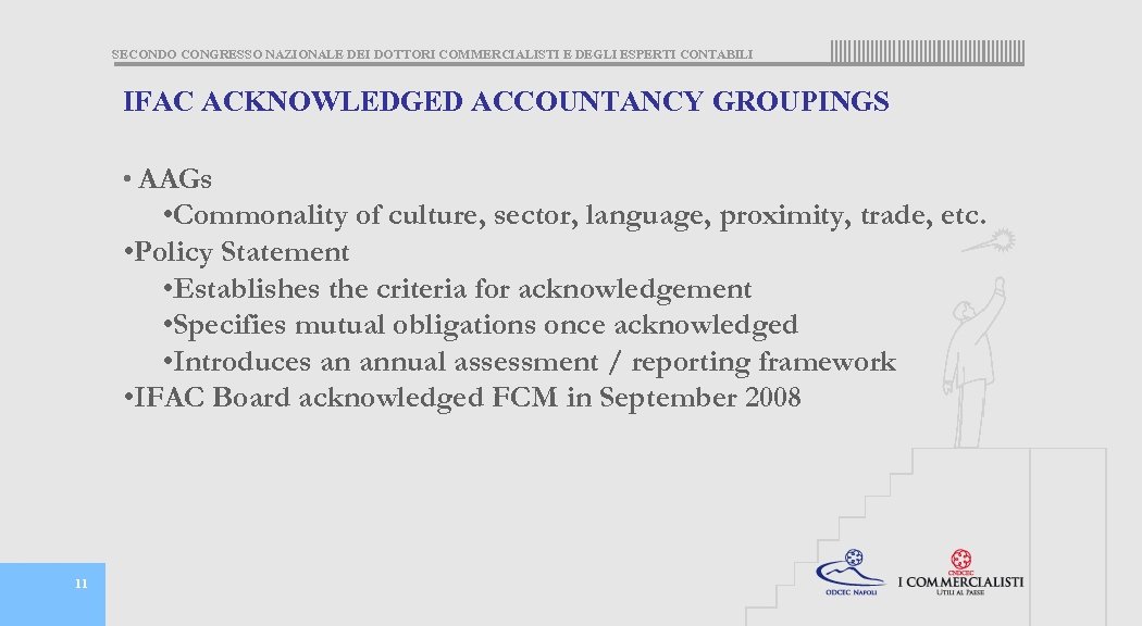 SECONDO CONGRESSO NAZIONALE DEI DOTTORI COMMERCIALISTI E DEGLI ESPERTI CONTABILI IFAC ACKNOWLEDGED ACCOUNTANCY GROUPINGS