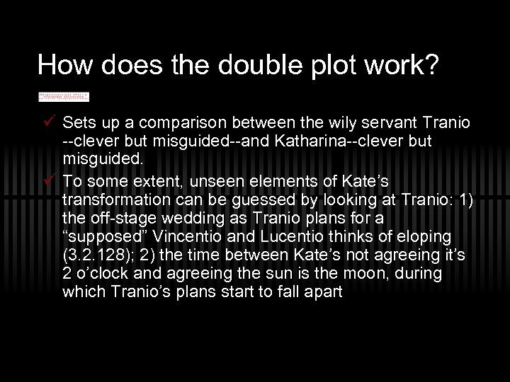 How does the double plot work? ü Sets up a comparison between the wily