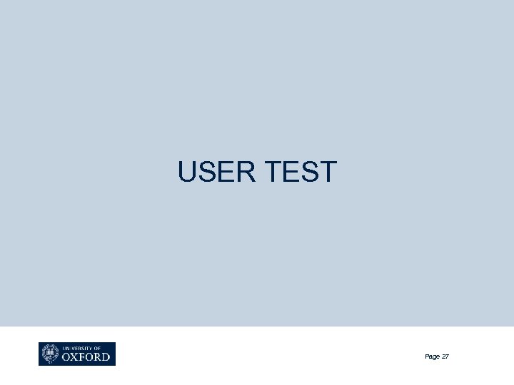 USER TEST Page 27 