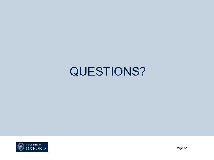 QUESTIONS? Page 43 