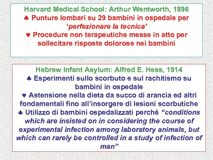 Harvard Medical School: Arthur Wentworth, 1896 Punture lombari su 29 bambini in ospedale per
