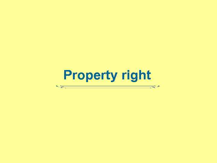 Property right 