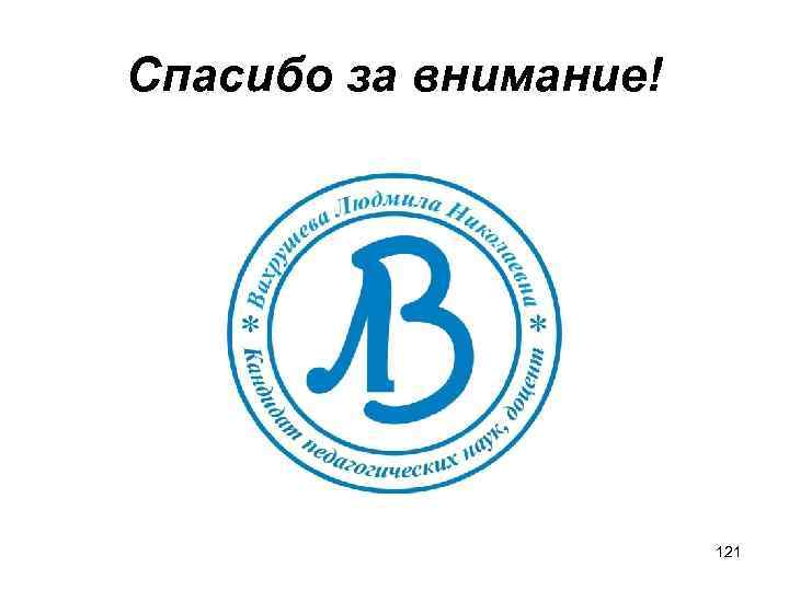 Спасибо за внимание! 121 