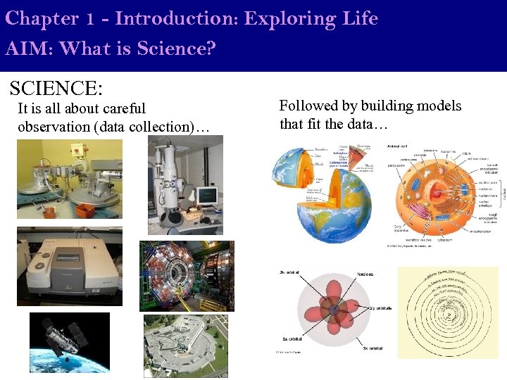 Chapter 1 - Introduction: Exploring Life AIM: What is Science? SCIENCE: It is all
