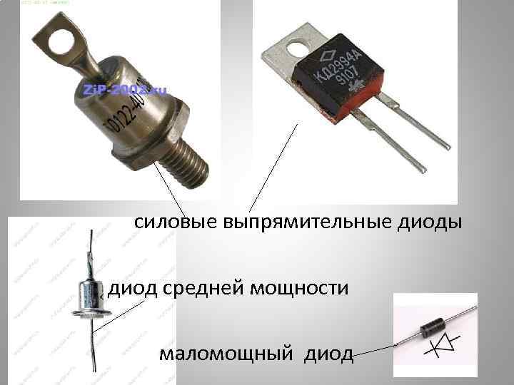 силовые выпрямительные диоды диод средней мощности маломощный диод 