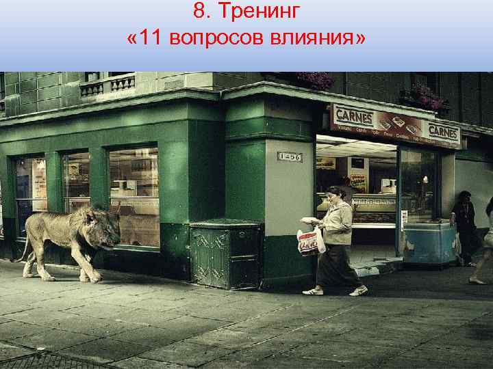 8. Тренинг « 11 вопросов влияния» 