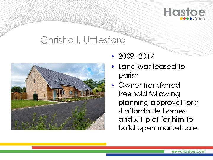 Chrishall, Uttlesford • 2009 - 2017 • Land was leased to parish • Owner