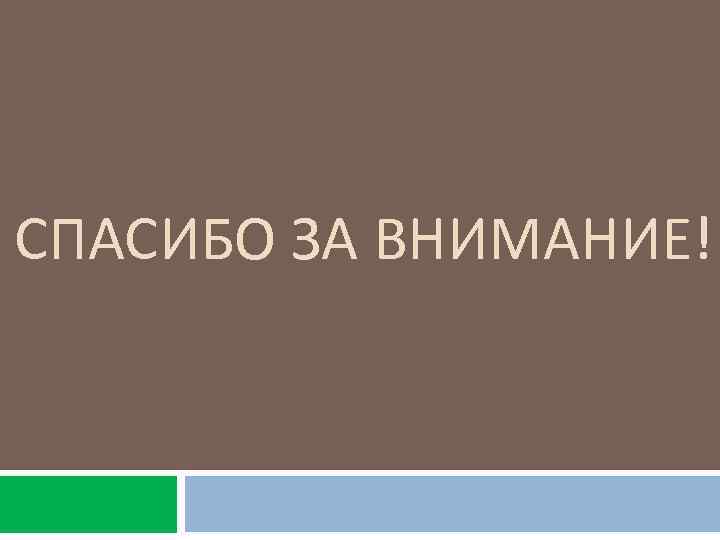 СПАСИБО ЗА ВНИМАНИЕ! 