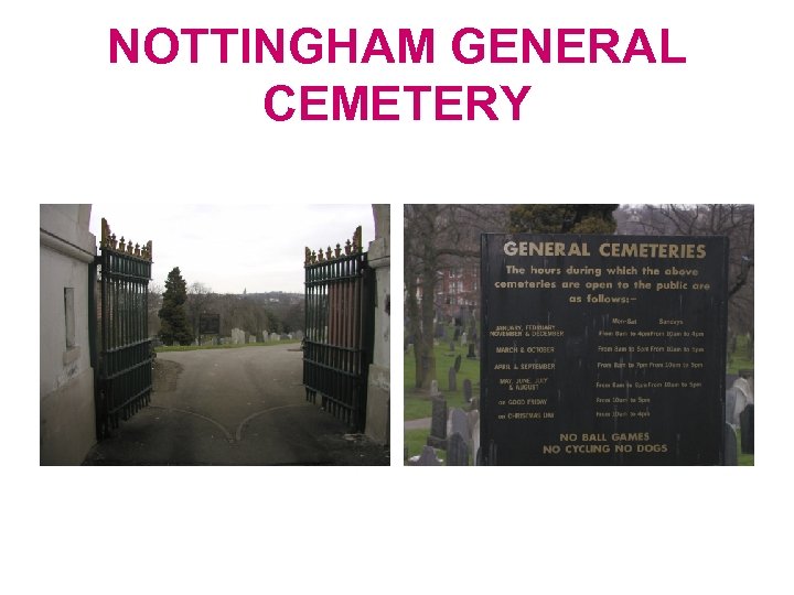 NOTTINGHAM GENERAL CEMETERY 