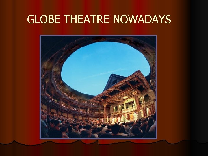 GLOBE THEATRE NOWADAYS 