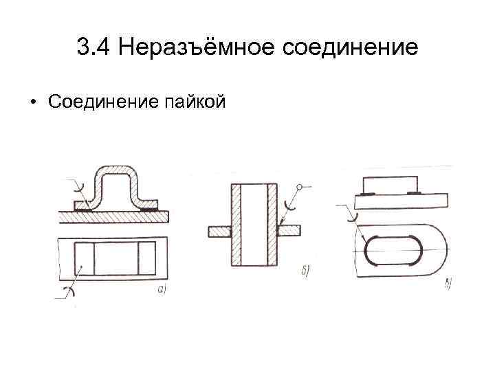 Схема соединения пайкой