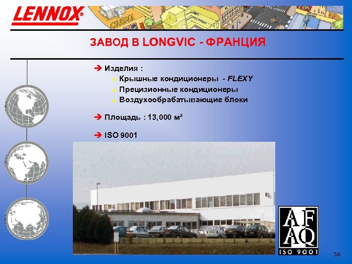 ЗАВОД В LONGVIC - ФРАНЦИЯ è Изделия : u Крышные кондиционеры - FLEXY u
