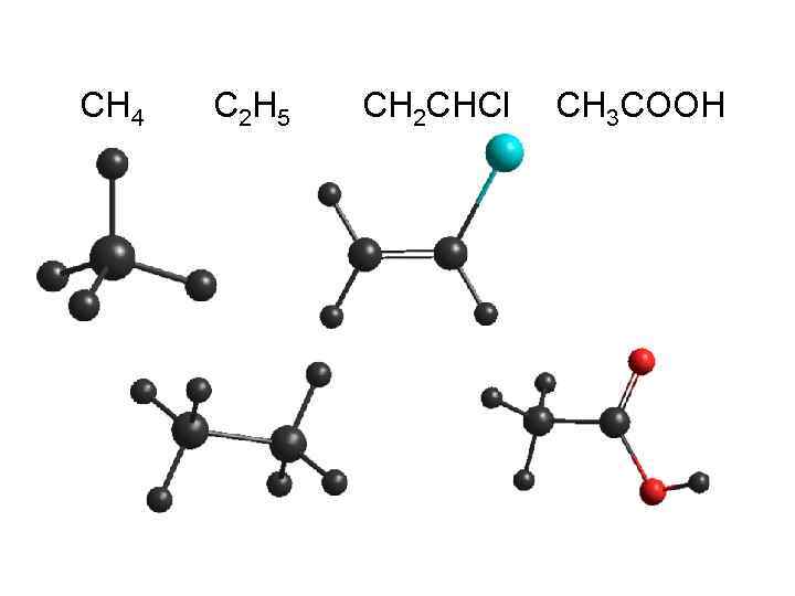 CH 4 C 2 H 5 CH 2 CHCl CH 3 COOH 