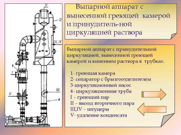 Аппарат выпарной с естественной циркуляцией и вынесенной греющей камерой чертеж общего вида