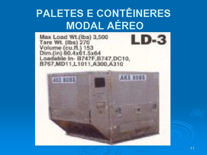 PALETES E CONTÊINERES MODAL AÉREO 11 