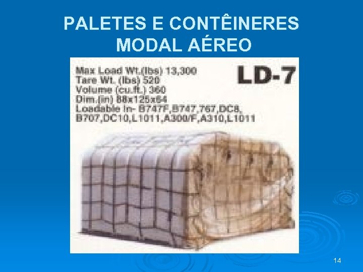 PALETES E CONTÊINERES MODAL AÉREO 14 