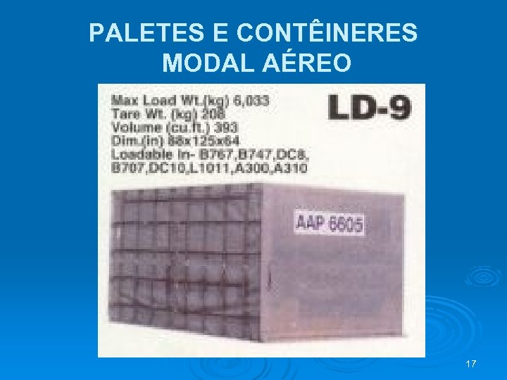 PALETES E CONTÊINERES MODAL AÉREO 17 