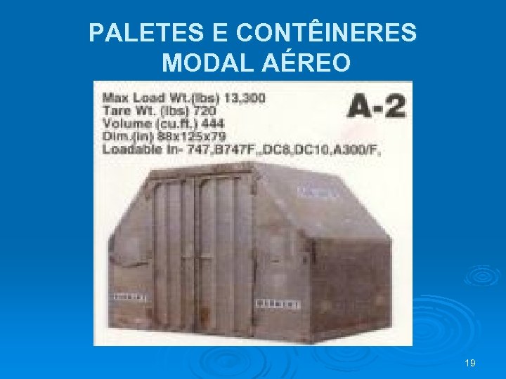 PALETES E CONTÊINERES MODAL AÉREO 19 