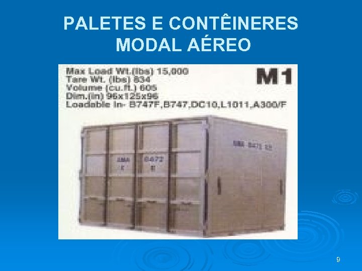 PALETES E CONTÊINERES MODAL AÉREO 9 