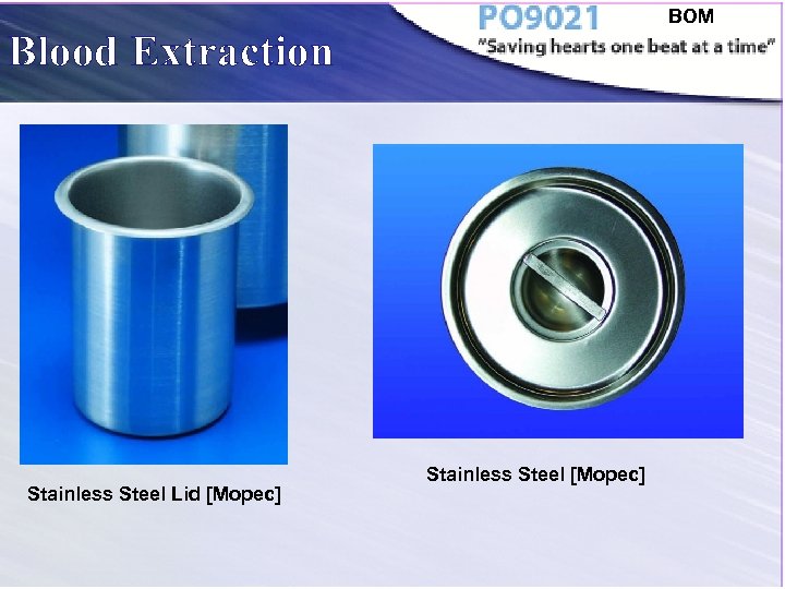 BOM Blood Extraction Stainless Steel Lid [Mopec] Stainless Steel [Mopec] 