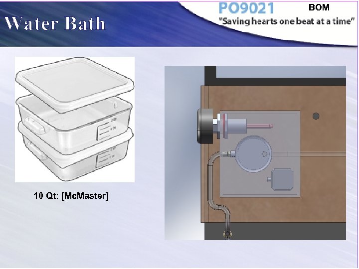 Water Bath 10 Qt: [Mc. Master] BOM 