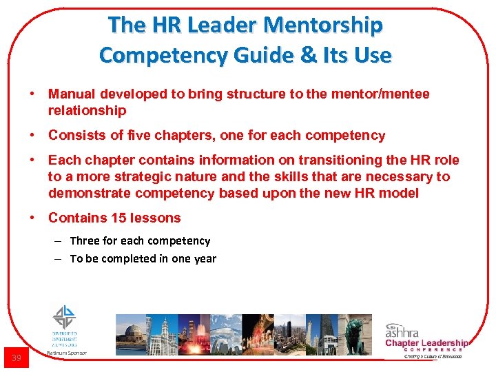 The HR Leader Mentorship Competency Guide & Its Use • Manual developed to bring