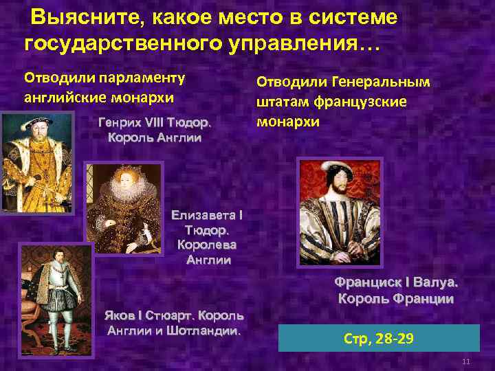 Выясните, какое место в системе государственного управления… Отводили парламенту английские монархи Генрих VIII Тюдор.