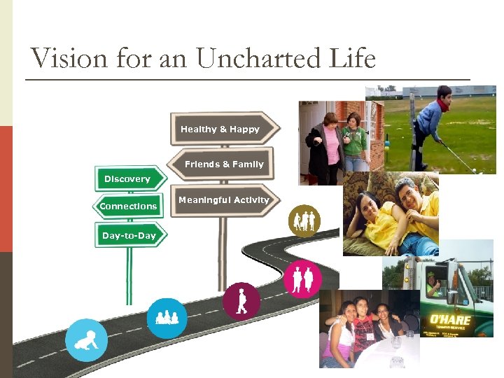 Vision for an Uncharted Life Healthy & Happy Friends & Family Discovery Connections Day-to-Day